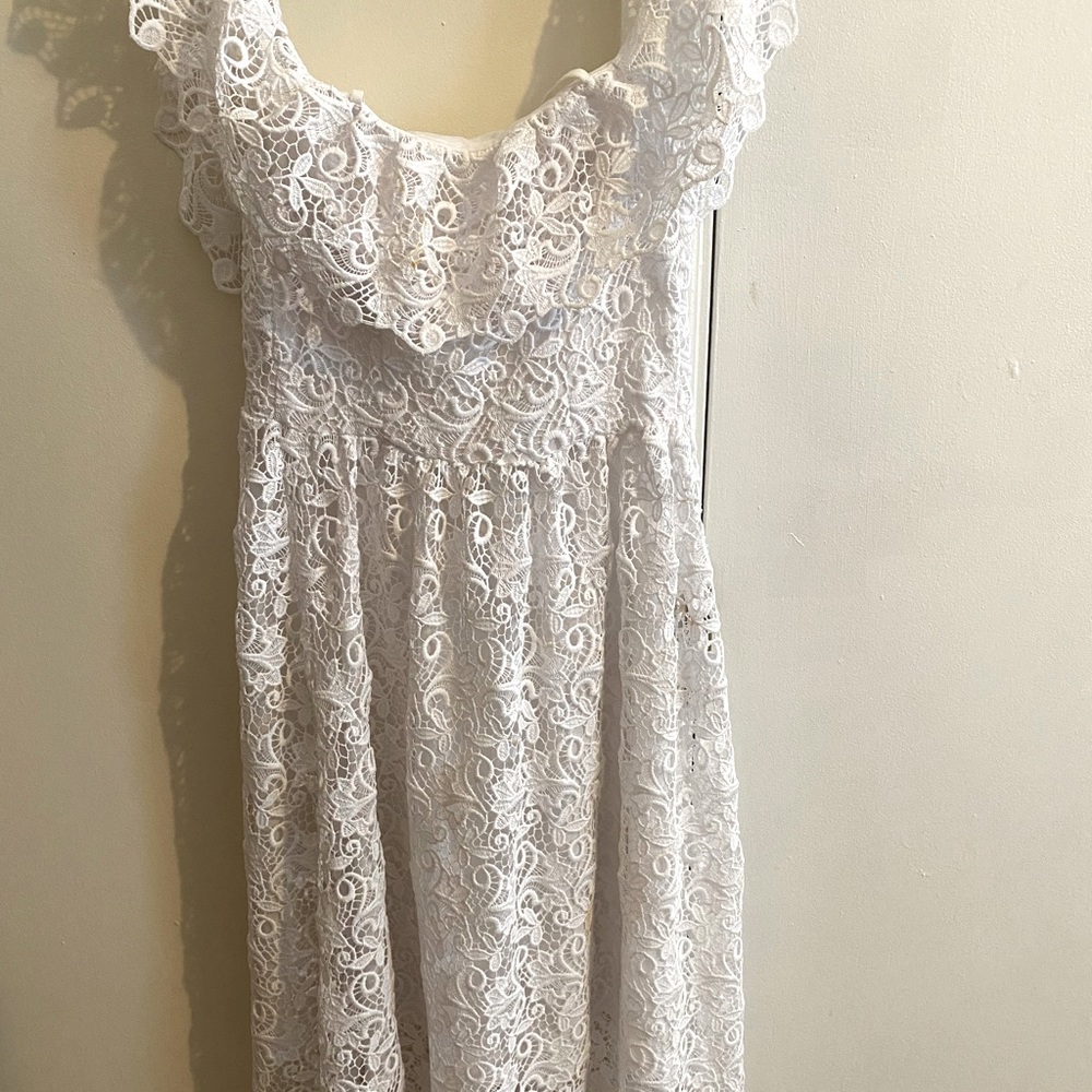 Long white summer dress